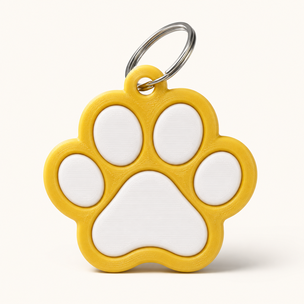Tags e chaveiros 3D para pets