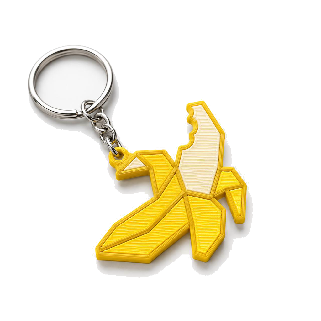 Chaveiro 3D Banana Lab em formato de banana
